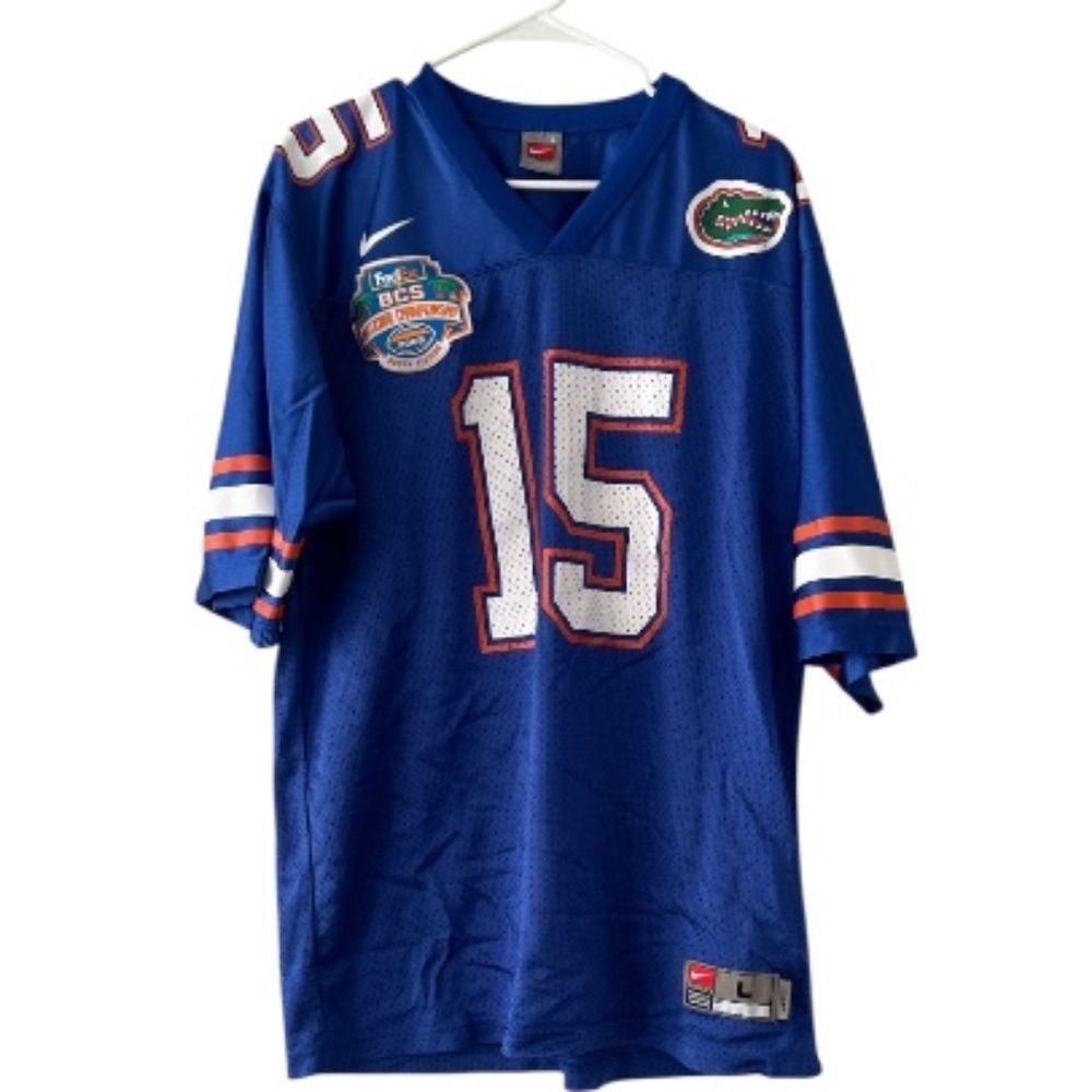 Nike Florida Gators #15 Tim Tebow 2009 Championships Jersey size Large